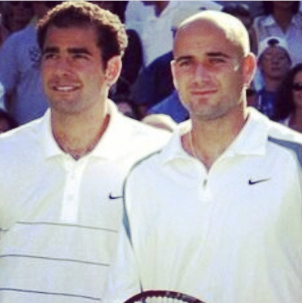 1990년대 남자 테니스를 평정했던 피트 샘프라스와 안드레 애거시